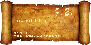 Fischel Ella névjegykártya